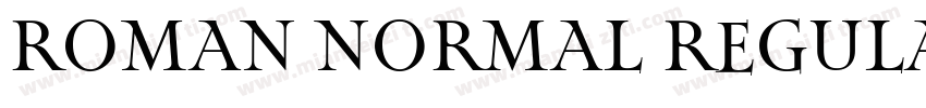 Roman Normal Regular字体转换